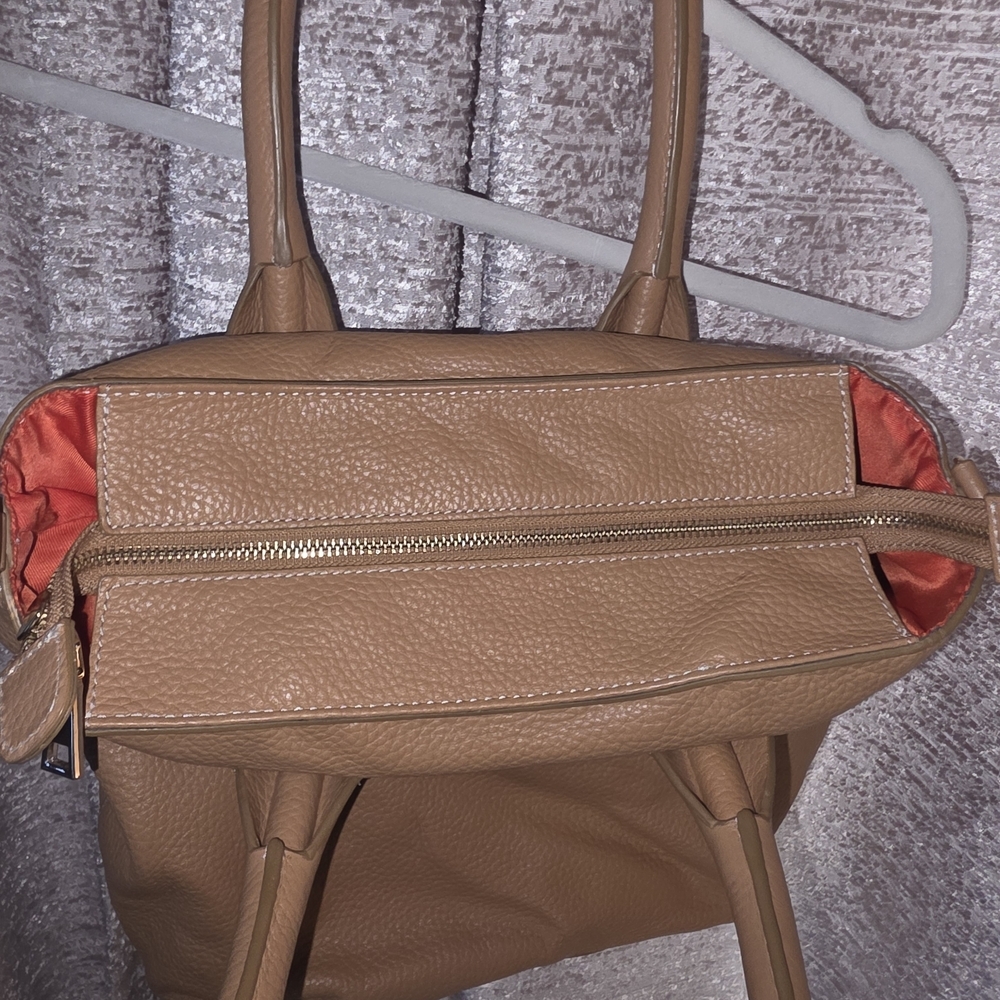 Chico's Tan Leather Tote Bag - Picture 2 of 8